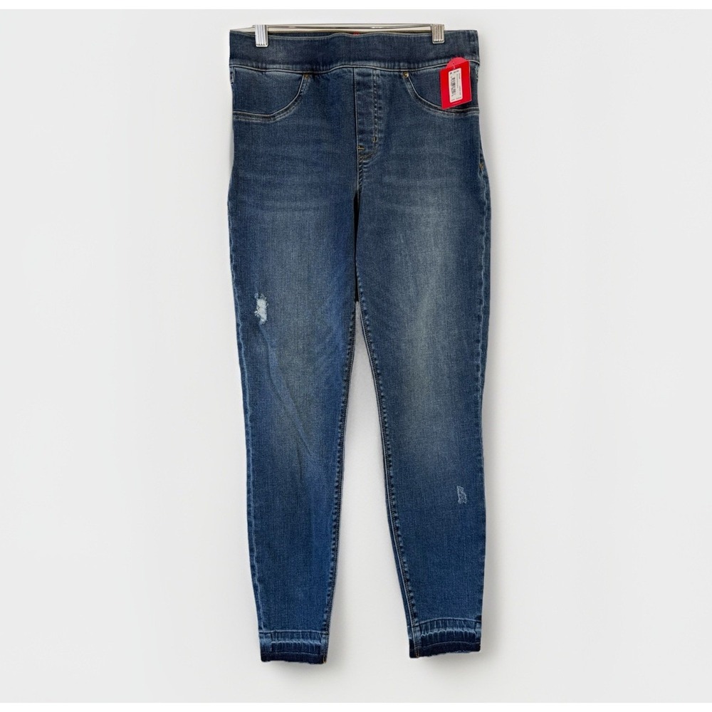 Spanx Womens Distressed Skinny Jeans Leggings Stretch Medium Wash - 20203R - NWT